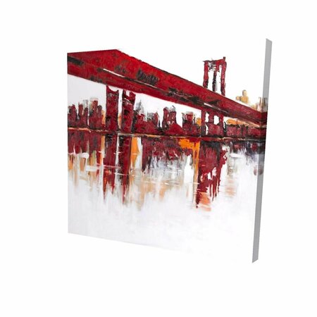 FONDO 16 x 16 in. Red Bridge-Print on Canvas FO2784895